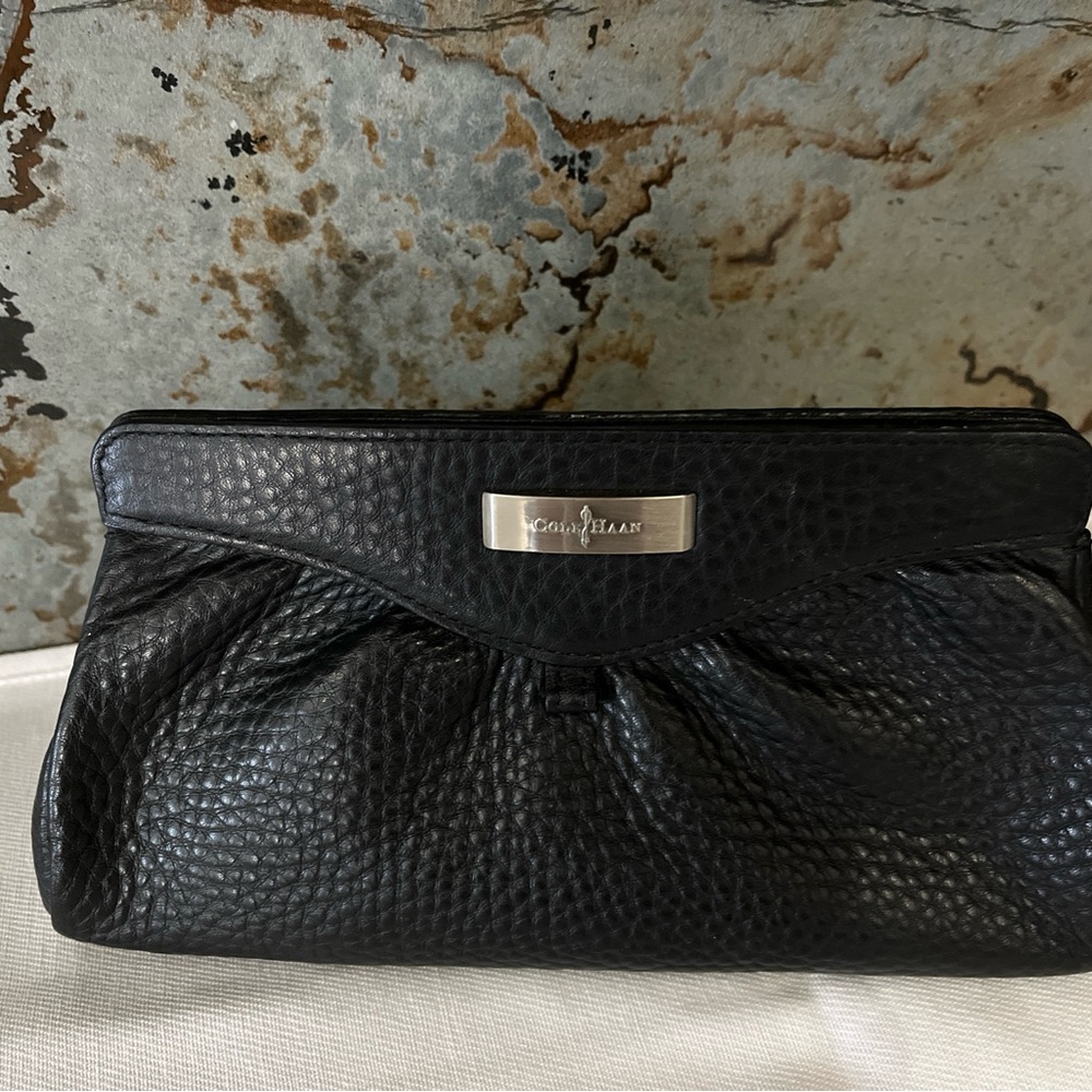 Cole Haan Black Textured Clutch